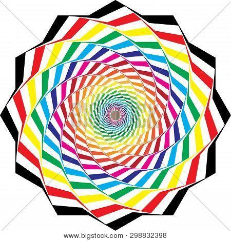 Black On Transparent Background Spyral Umbrella Color Swatches Designer Graphic