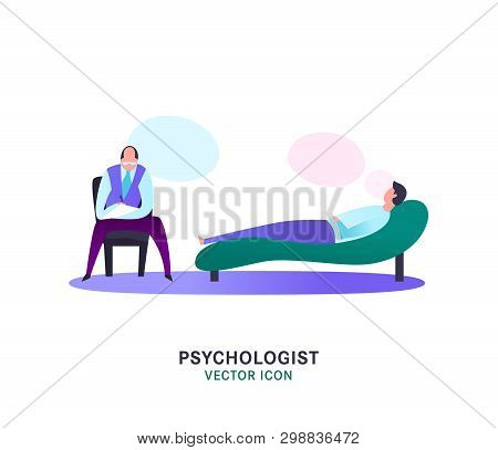 Psychologist, Psychotherapist Icon. Creative Concept Useful For Logotype, Pictogram, Symbol Design. 