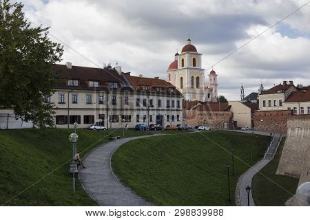 The Bastion Of City Wall, Renaissance-style Fortification In Vilnius, Lithuania