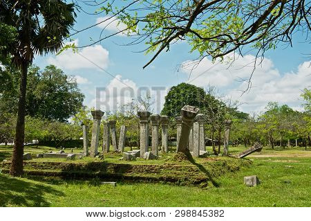 Ruins Of The Ancient Sacred City In Anuradhapura, Sri Lanka.