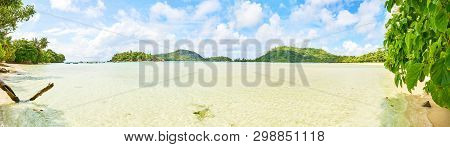 Tropical Beach Of Anse L'islette (port Launey Road) , Mahe Seych