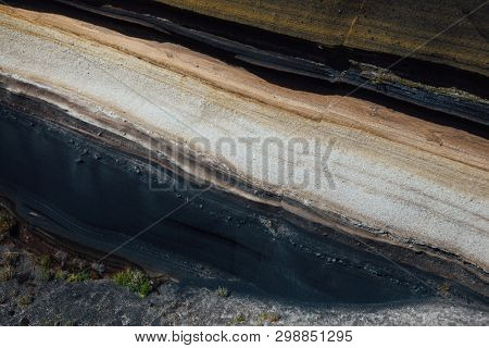 stratum of Earth crust in cross-section, abstract background