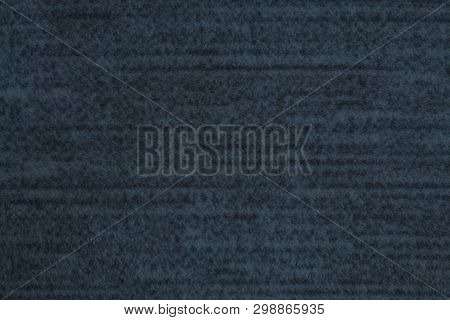 Dark Grey Background. Abstract Texture Of Fleecy Knitted Fabric.