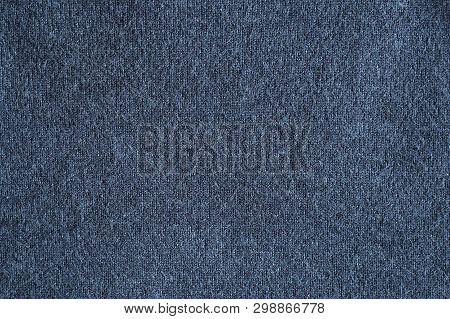 Grey Background. Abstract Texture Of Fleecy Knitted Fabric.