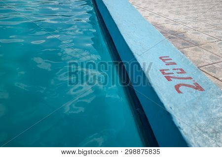 Inviting Blue Pool With 2.70m Depth Marking