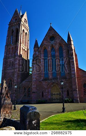 An Exterior View Of An Impressive Church Building In Crieff, Perthshire
