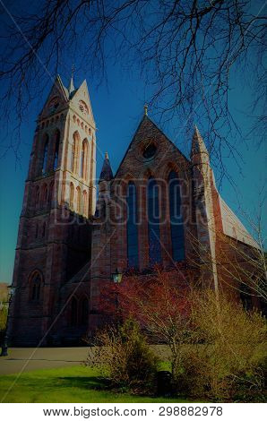 An Exterior View Of An Impressive Church Building In Crieff, Perthshire