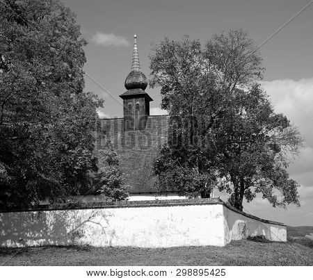 Wooden Cemetery Chapel Of Bystr Village In Brno, Czech Republic