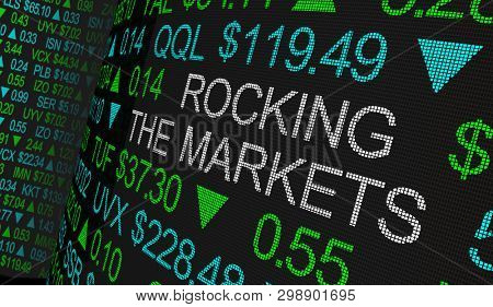 Rocking the Markets Turmoil Economy Stock Business Trouble 3d Illustration