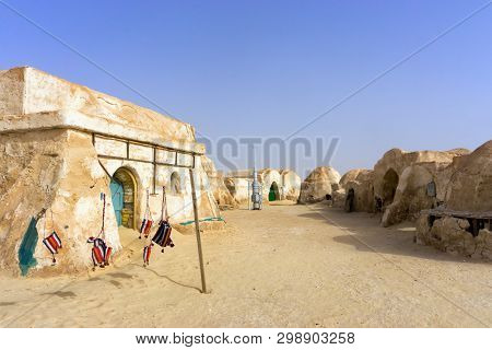 Remains Of The Installations Of The Movie Star Wars In Ong Jemel, Tunisia.