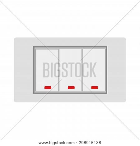 Way Rocker Light Switch Technolog Home Equipment Flat Vector Icon