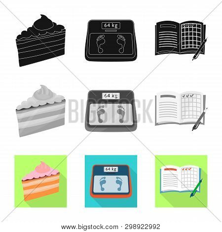 Vector Design Of Diet And Treatment  Icon. Collection Of Diet And Medicine Stock Vector Illustration