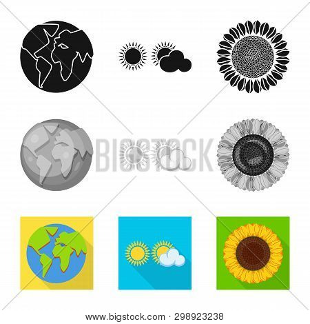 Vector Illustration Of Innovation And Technology  Icon. Collection Of Innovation And Nature  Stock V