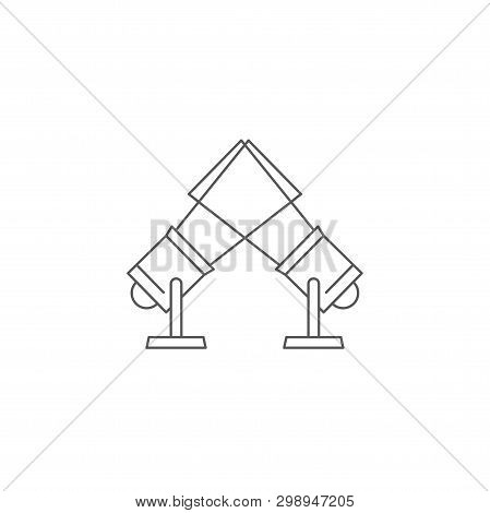 Simple Flat Spotlight Vector Icon. Spot Light Pictogram. Emblem Isolated On White Background. Modern