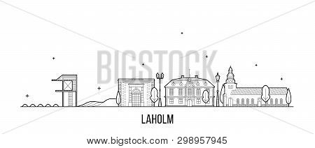Laholm Skyline Halland County Sweden City Vector