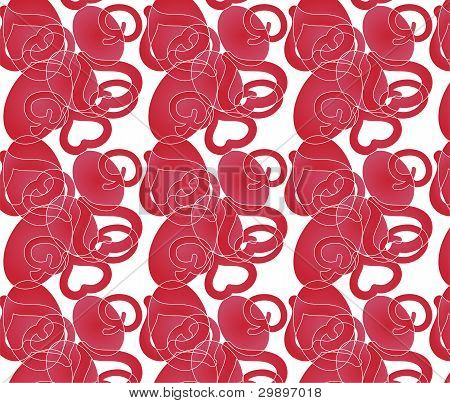 Abstract floral pattern in red colours