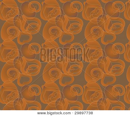 Abstract floral pattern in brown colours
