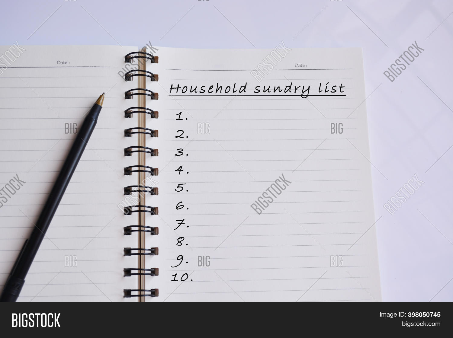 Household Sundry List Image & Photo (Free Trial) Bigstock