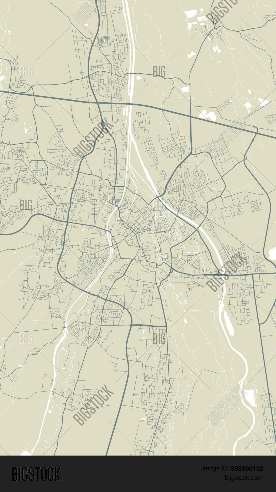 Detailed Map Augsburg Vector & Photo (Free Trial) | Bigstock