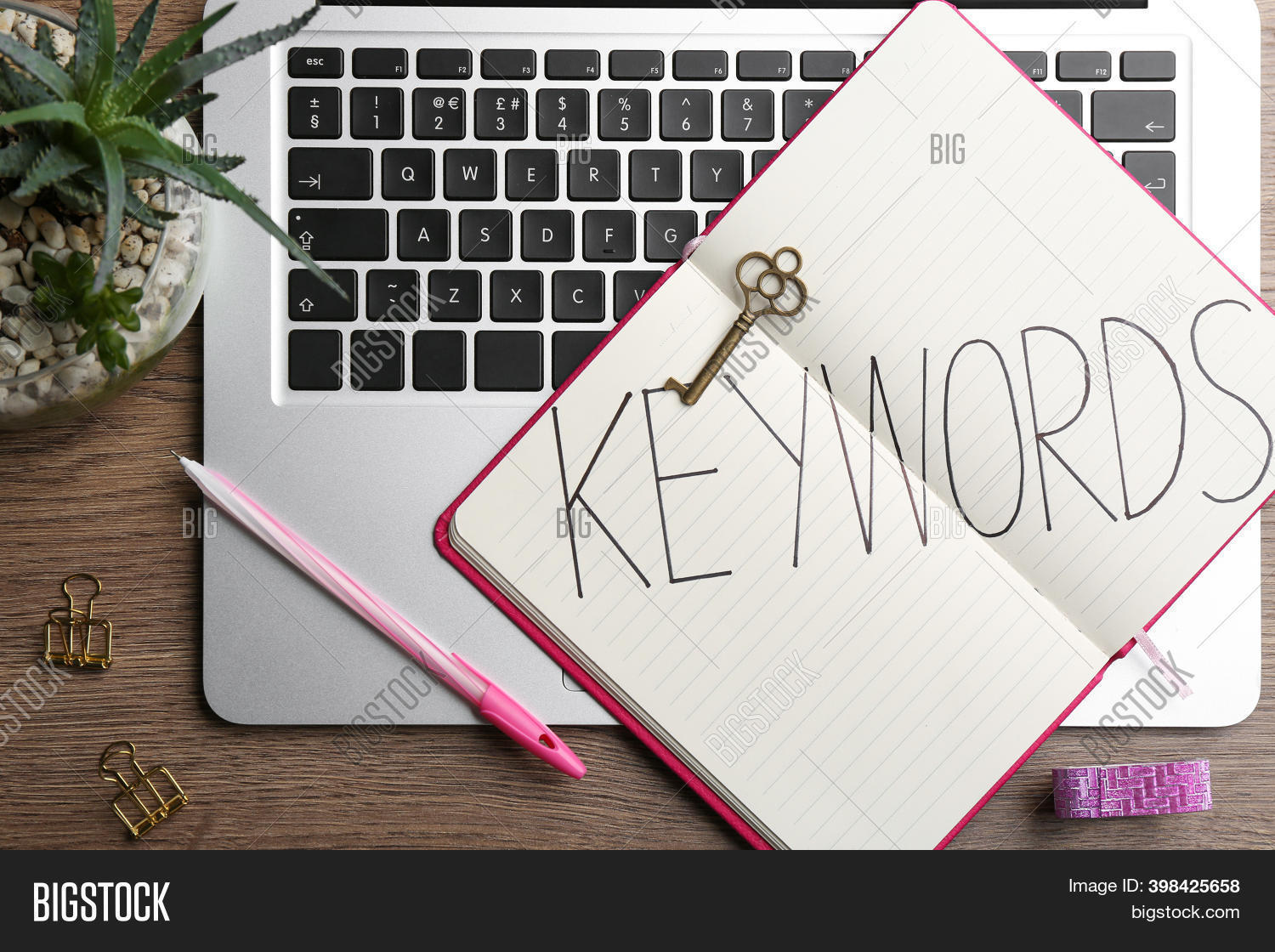 Notebook Word Keywords Image & Photo (Free Trial) Bigstock