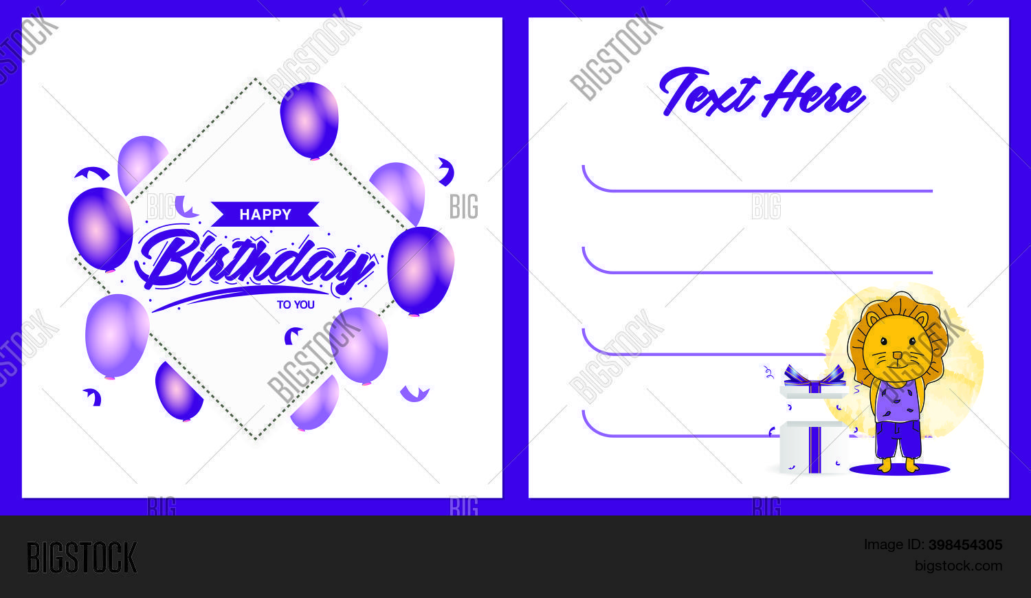 Square Birthday Party Vector &amp; Photo (Free Trial) | Bigstock