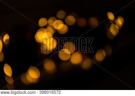 Christmas Lights In The Dark Blur Happy New Year