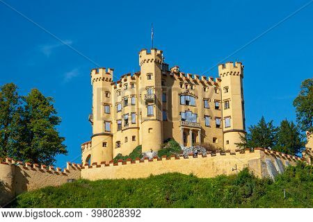 View Of Facade Of Famous Hohenschwangau Castle