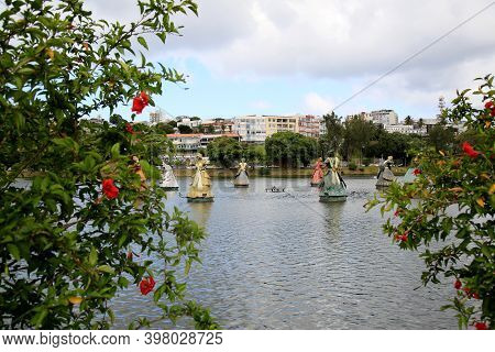Salvador, Bahia, Brazil - December 4, 2020: Sculpture Of Orxias, Sacred Entity In The Candoble Regio