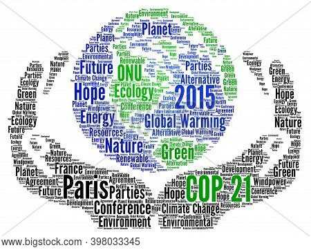 Cop 21 Word Cloud Concept In Paris 2015 Illustration