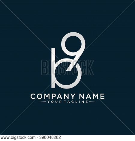 B9 Number Letter Logo Icon Designs Vector