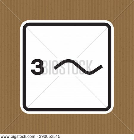 Three Phase Power Symbol Sign Isolate On White Background,vector Illustration Eps.10