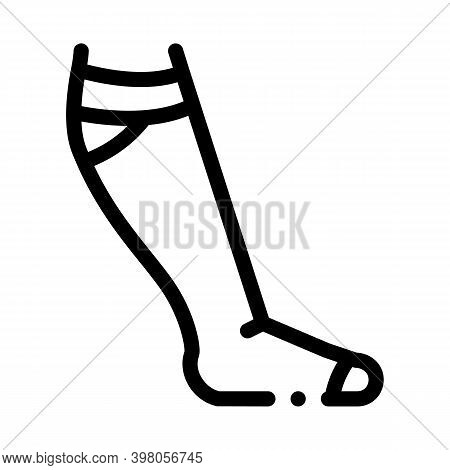 Bandage Varicose Treatment Black Icon Vector. Bandage Varicose Treatment Sign. Isolated Symbol Illus