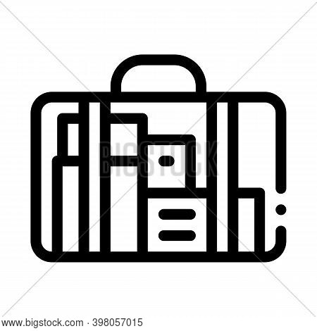 Bag For Maternity Hospital Black Icon Vector. Bag For Maternity Hospital Sign. Isolated Symbol Illus