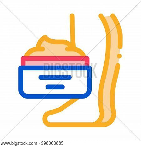 Cream Treatment Varicose Veins Color Icon Vector. Cream Treatment Varicose Veins Sign. Isolated Symb
