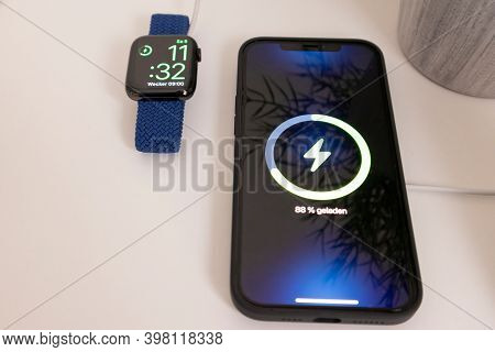 Frankfurt, Germany - December 05th 2020: A German Photographer Bought The New Iphone 12 Pro Max With