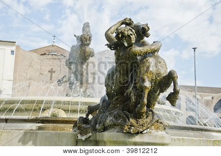 Fontana Delle Naiadi In Rome, Italië