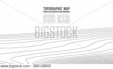 Grey Contours Vector Topography. Geographic Mountain Topography Vector Illustration. Topographic Pat
