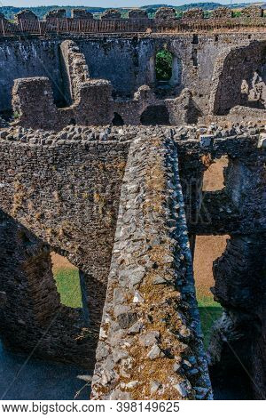 Restormel Castle Near Lostwithiel . This Is One Of The Four Chief Norman Castles Of Cornwall. The Ca