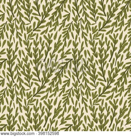Painted Flowers ~ Seamless Vector Background. Wildflowers Seamless Pattern