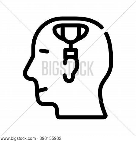 Sport Psychology Line Icon Vector Illustration Flat