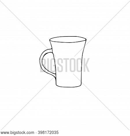 Cup Icon Sketch Art Design Elements Stock Vector Illustration For Web, For Print, For Cafe, For Pack