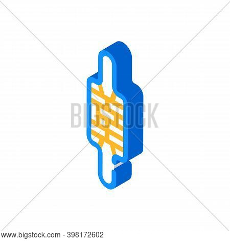 Rolling Pin Patterned Isometric Icon Vector Illustration