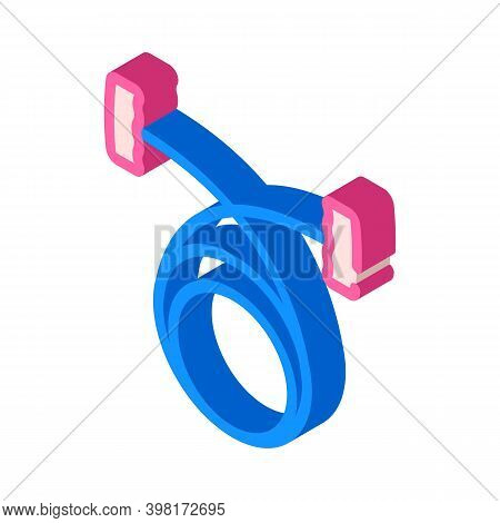 Thread Pottery Tool Isometric Icon Vector Illustration