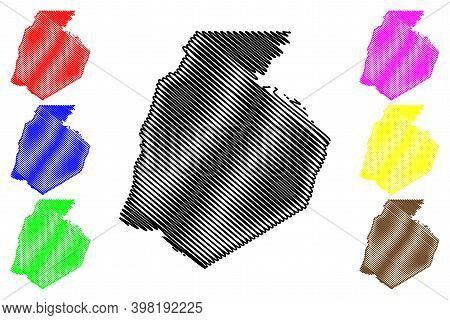 Frederick County, Maryland (u.s. County, United States Of America, Usa, U.s., Us) Map Vector Illustr