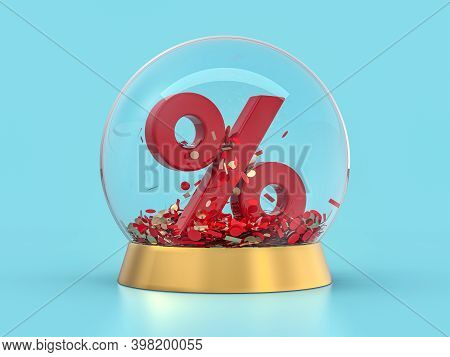 Seasonal Sales Background With Percent Discount Pattern. 3d