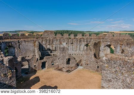 Restormel Castle Near Lostwithiel . This Is One Of The Four Chief Norman Castles Of Cornwall. The Ca