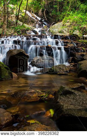 Mae Kampong Waterfall In Mae Kampong Village. About 50km Northeast Of Chiang Mai.