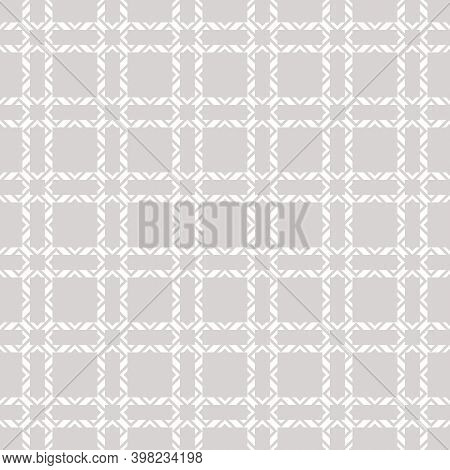 Subtle Ornamental Grid Texture. Vector Seamless Pattern With Square Net, Grid, Lattice, Mesh, Grill.