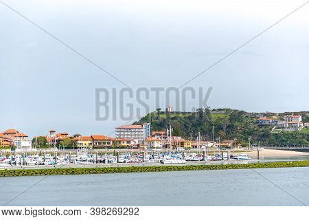 Ribadesella, Asturias, Spain : 2019 May 07:  Ribadesella Village Aerial View In Asturias Of Spain In