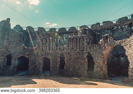 Restormel Castle Near Lostwithiel . This Is One Of The Four Chief Norman Castles Of Cornwall. The Ca